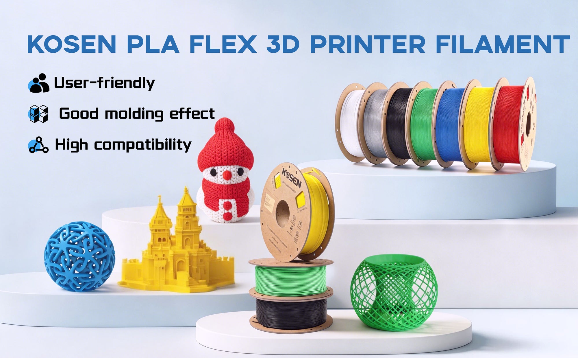 KOSEN PLA-Flex 1.75mm 3D Filament 1KG